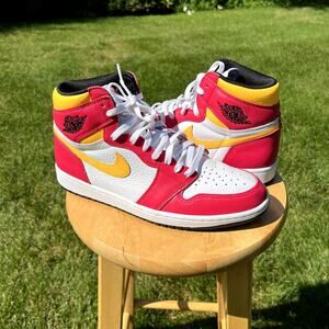 Jordan High-Top Sneakers Red Yellow White